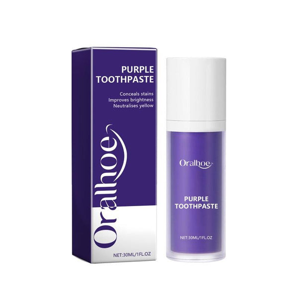 1/5Pcs 30Ml Purple Toothpaste for Teeth Whitening, Color Corrector Purple Toothpaste, Purple Teeth Whitening Toothpaste, Teeth Whitener