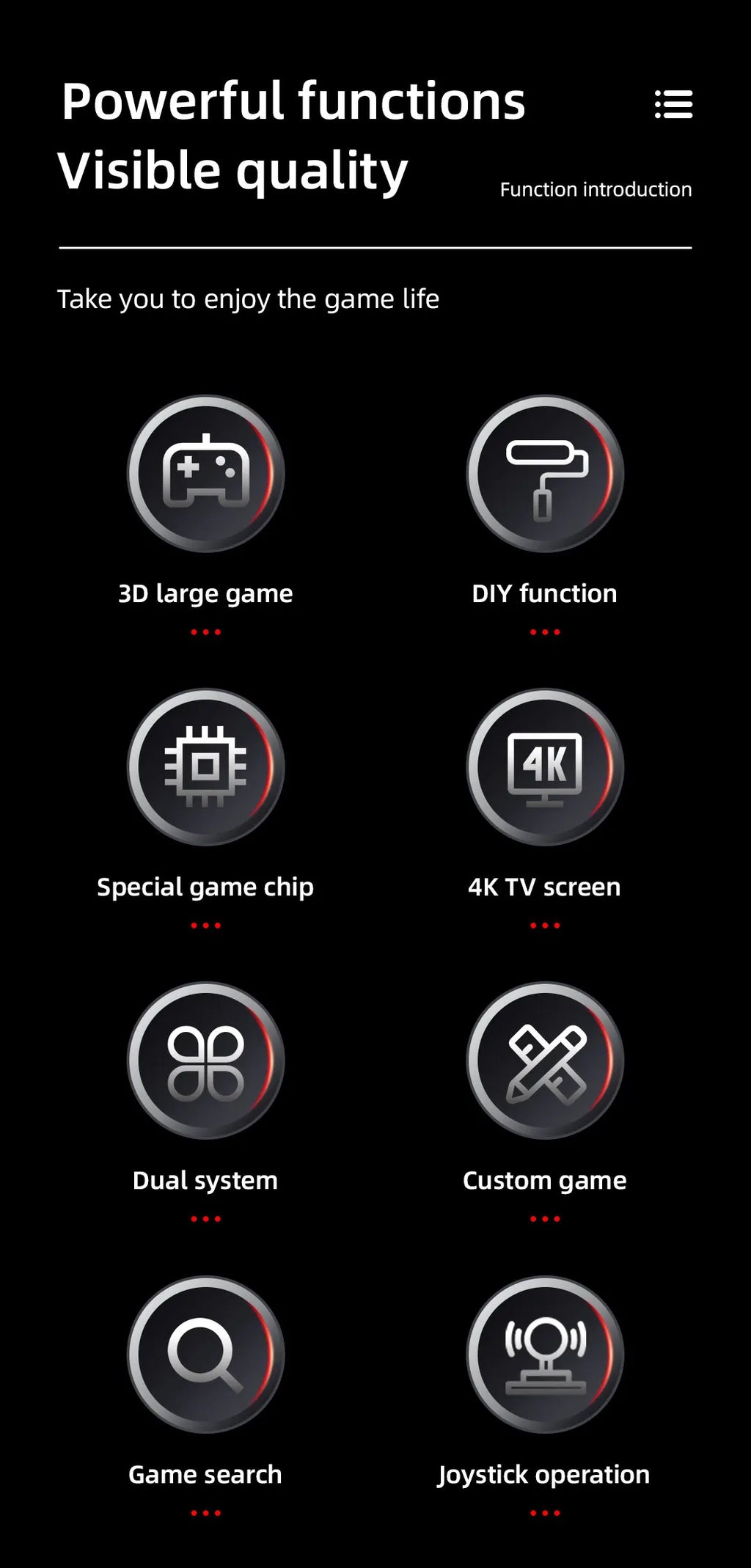 40 Emulator Newest 3D 4K HD Mini Console Arcade GD30 Game Stick Retro Video Game Console Gamestick Consolas De Videojuegos