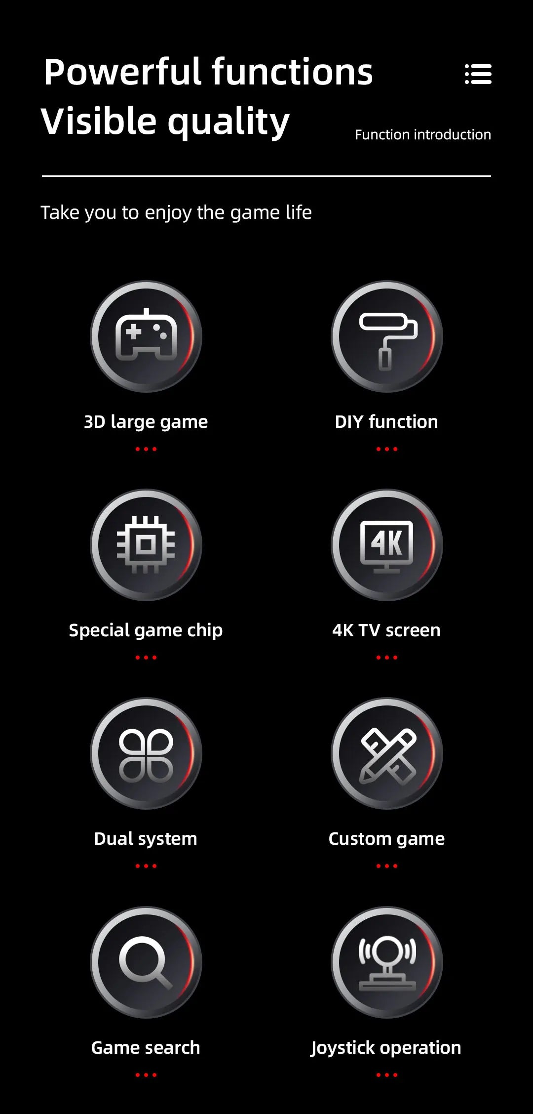 40 Emulator Newest 3D 4K HD Mini Console Arcade GD30 Game Stick Retro Video Game Console Gamestick Consolas De Videojuegos